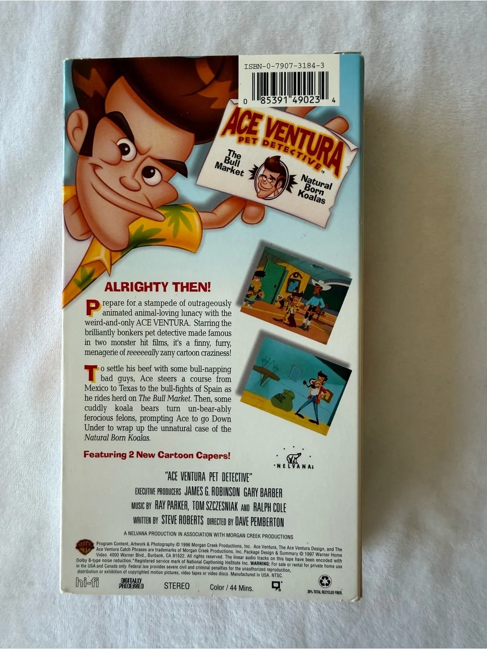 Vintage Ace Ventura Pet Detective the bull stops here rare Hollywood video